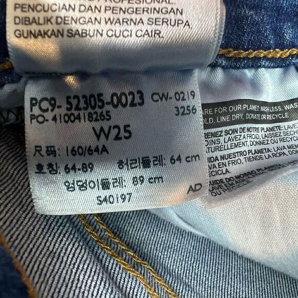 Levis Jeans Womens Size 25 Wedgie Skinny Raw Hem Ankle Button Fly - Picture 6 of 12